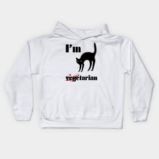 I'm VEGETARIAN Funny Cat Tee Kids Hoodie